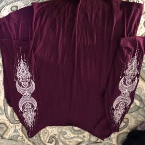 Torrid Size 4 long sleeve off the shoulder top